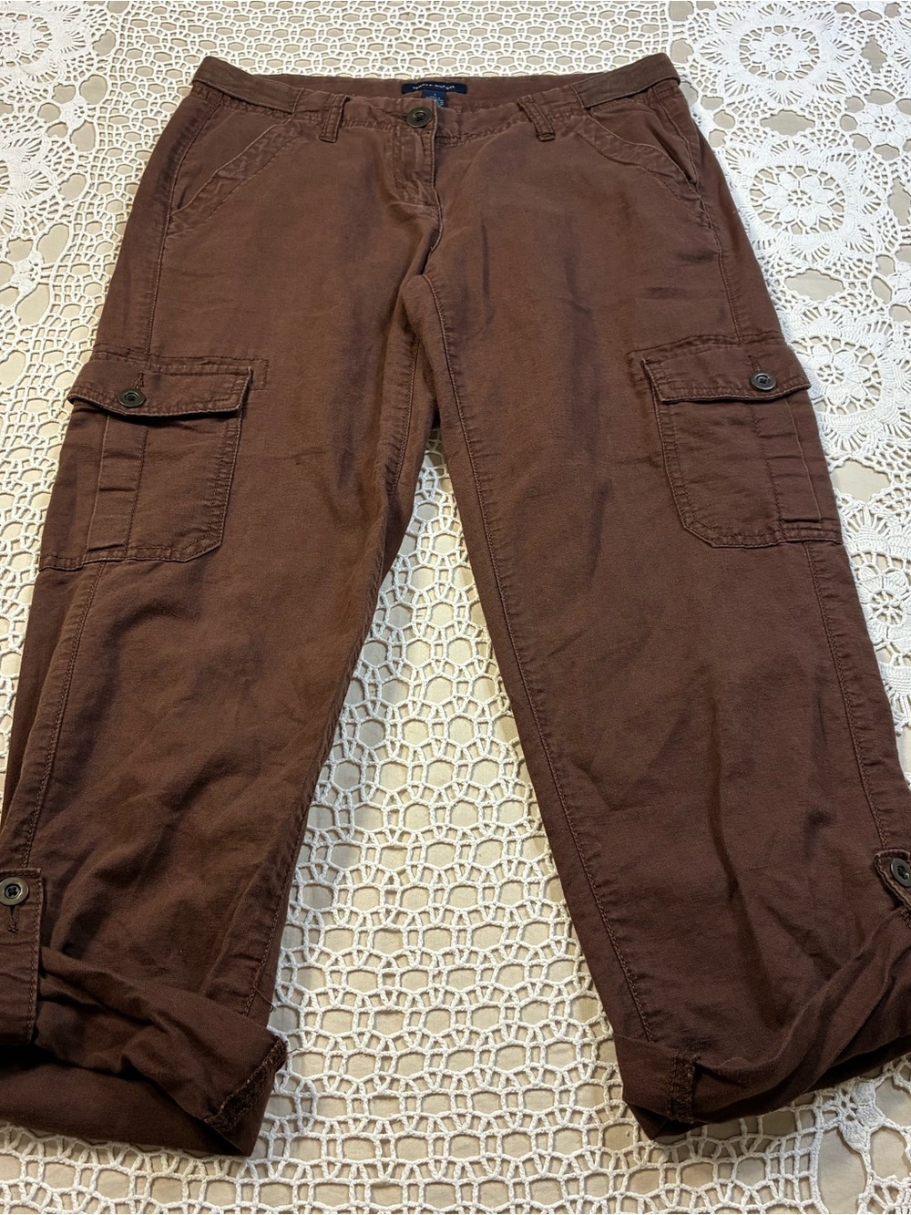 Tommy Hilfiger Brown Crop Cargo Pants